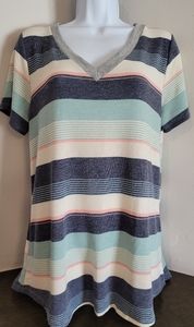 (3 for $15)Striped V-Neck T-Shirt